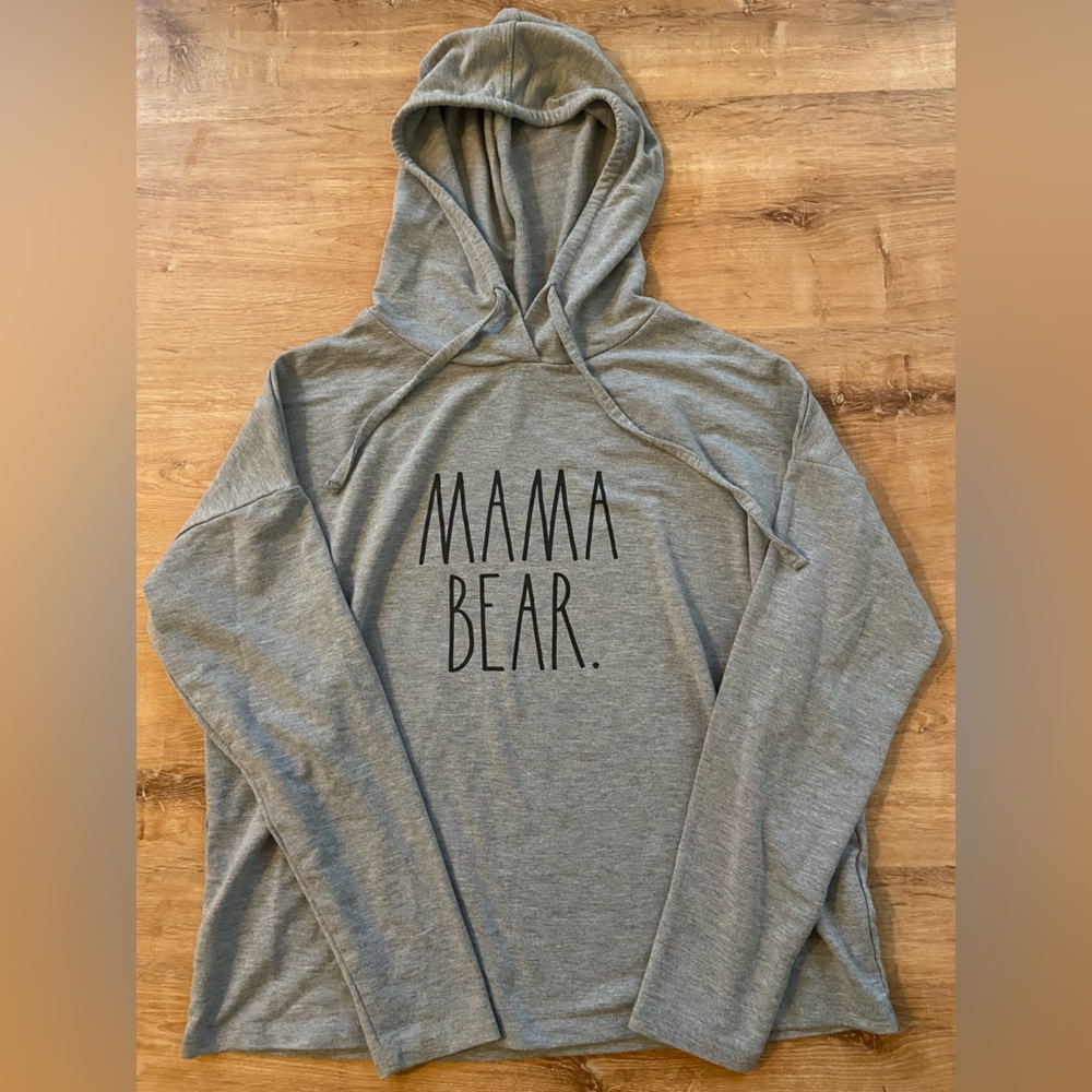 Rae Dunn Gray Knit Hoodie